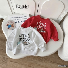 Set bộ nỉ dài tay họa tiết in chữ Little kèm quần dài kẻ ngang cho bé trai size 1 đến 7 tuổi BERNIE H0625B20