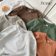 Áo thun áo phông trơn tay dài nhiều màu unisex cho bé trai bé gái đi học đi chơi 9kg đến 27kg BERNIE T0725A51