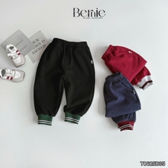 Set bộ dài thể thao unisex họa tiết hình in Double kèm quần dài cho bé trai bé gái size 9 tới 28kg BERNIE T0625B35