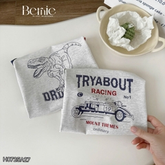 Áo thun áo phông cho bé trai tay dài raplang họa tiết ô tô size 9 đến 28kg BERNIE H0725A27