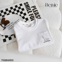 Áo thun cho bé trai tay dài phối túi ngực họa tiết khủng long size 9 tới 28kg BERNIE T0725A56