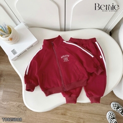 Set bộ thể thao khóa kéo cổ đứng kèm quần bo chun Athletic cho bé trai bé gái size 1 đến 7 tuổi BERNIE T0825B08