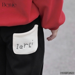 Quần dài quần nỉ lót lông Lerhi phối màu cho bé trai phong cách sành điệu size 10 tới 29kg BERNIE H1025Q59Đ