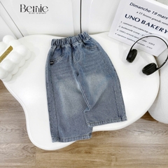 Quần jean quần denim dài ống suông DAILY xanh dương wash nhẹ cho bé trai bé gái size 9 tới 28kg BERNIE H1025B77ĐQ