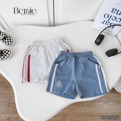 Set bộ polo tay ngắn cho bé trai áo thun polo cổ dệt hình in huy hiệu team Bernie và quần short size 9 tới 28kg H1025B51
