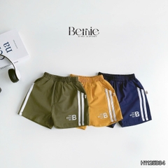 Set bộ thể thao cotton áo tay ngắn thêu Bernie Boy kèm quần short cho bé trai bé gái size 1 đến 7 tuổi H1125B34