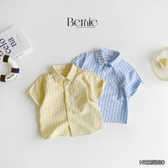 Set sơ mi 3CT Little Surfer cho bé trai áo sơ mi áo ba lỗ và quần short cho bé trai size 11 tới 28kg BERNIE H1225B30