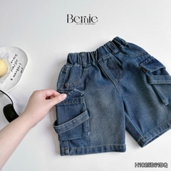 Quần short quần jean túi hộp Teacher cho bé trai đi chơi đi học size 9kg tới 28kg BERNIE KIDS H1025B61ĐQ 