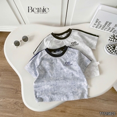 Set bộ bé trai tay ngắn phối màu họa tiết loang Cheese kèm quần short size 9 tới 28kg BERNIE T1125B21