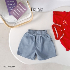 Set bộ polo Lá cờ Độc lập Việt Nam áo polo đỏ kèm quần short cho bé trai size 9 tới 25kg BERNIE H0226B25Đ