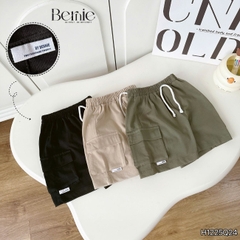 Quần short quần đùi phối túi hộp chất thun cotton cho bé trai đi chơi đi học size 11 tới 28kg BERNIE H1225Q24