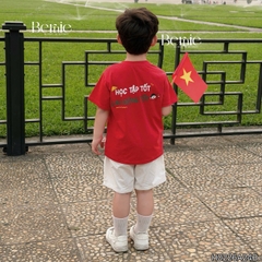 Áo thun áo Cờ đỏ sao vàng Việt Nam chất cotton tay ngắn unisex cho bé trai bé gái size 9 tới 28kg BERNIE H0226A24Đ