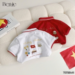 Áo thun polo Lá cờ đỏ sao vàng em bé Việt Nam tay ngắn unisex bé trai bé gái 9-28kg BERNIE H0725A41