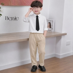 Set vest gi lê tay dài Luxe cho bé trai 4 chi tiết phong cách Hàn quốc size 8 tới 25kg BERNIE H1225B22Đ