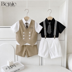 Set vest gile công tước hàn quốc 5CT cho bé trai thôi nôi sinh nhật đi tiệc 1 đến 7 tuổi BERNIE H0625B12