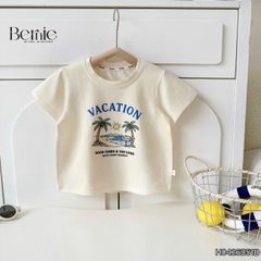 Áo thun đi biển tay ngắn áo phông họa tiết cây dừa cho bé trai bé gái size 9 đến 25kg BERNIE H0426B51Đ