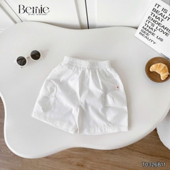 Set bộ tanktop cho bé trai áo thun túi lệch cá tính kèm quần short đi chơi đi học size 9 tới 28kg BERNIE T0326B11