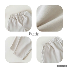 Quần dài quần âu chất chéo tuyết màu be cho bé trai phong cách thanh lịch size 9kg tới 25kg  BERNIE H0726Q12