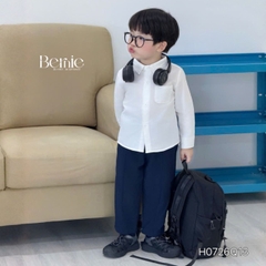 Quần dài quần âu mí gân nổi màu xanh than cho bé trai phong cách thanh lịch size 9kg tới 25kg  BERNIE H0726Q13