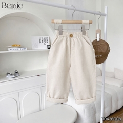 Quần kaki dài cho bé trai dáng baggy BERNIE kids màu trắng đen be basic hàn quốc 1 đến 7 tuổi 1023Q020