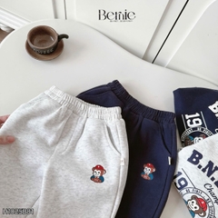 Set bộ dài cho bé trai chất nỉ 2 da áo họa tiết Little Monkey kèm quần dài cho bé trai size 9 tới 28kg BERNIE H1025B81
