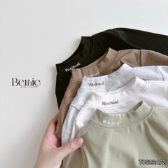 Áo thun cố lọ áo giữ nhiệt cổ 3 phân dài tay Minimal cho bé trai bé gái chất thun cotton 9 đến 28kg BERNIE T0526A72