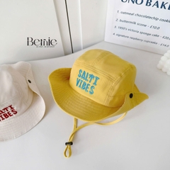 Mũ tai bèo có dây rút và nút bấm unisex cho bé trai bé gái đi chơi đi biển chụp hình xinh yêu 1 đến 4 tuổi BERNIE HL349