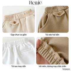 Quần dài quần âu chất chéo tuyết phối nắp túi cho bé trai phong cách thanh lịch size 9kg tới 28kg  BERNIE T0726Q22
