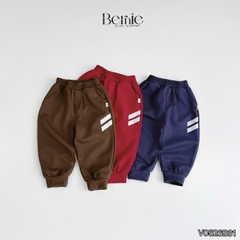 Set bộ polo thu đông cho bé trai áo polo tay dài phối sọc Brooklyn kèm quần dài size 9 tới 26kg BERNIE V0526B31