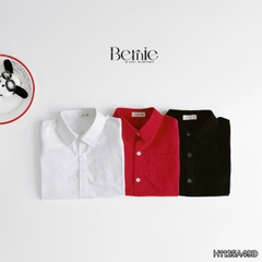 Áo sơ mi tay ngắn Basic nhiều màu unisex cho bé trai bé gái size 9kg tới 25kg BERNIE H1125A49Đ