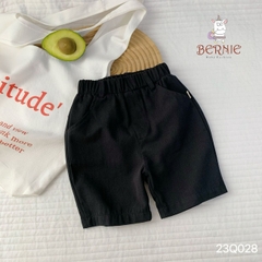 Quần kaki lửng cho bé trai quần ngố quần short kaki màu trắng đen màu be 1 đến 6 tuổi BERNIE 23Q025