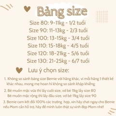 Set sơ mi ngắn tay kẻ nâu tag chữ cho bé trai kèm cà vạt 8 đến 25kg BERNIE 0923B009
