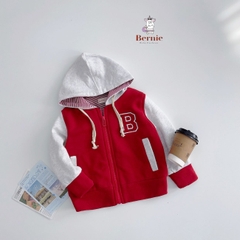 Áo khoác áo hoodie bomber unisex bé trai bé gái nỉ bông mềm mại BERNIE cho bé 9 đến 25kg