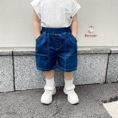 Quần short jean quần short lửng trần chỉ nổi cho bé trai phong cách size 1 tới 7 tuổi Bernie 0124Q29