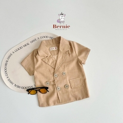 Áo khoác vest blazer cho bé trai bé gái phong cách hàn quốc lót 2 lớp BERNIE cho bé từ 9 đến 25kg