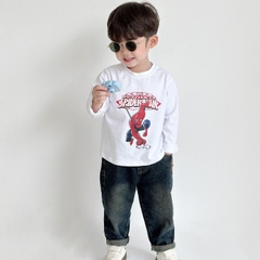 Áo phông áo thun dài tay họa tiết siêu nhân người nhện cho bé trai size 1 đến 7 tuổi BERNIE 0524A27