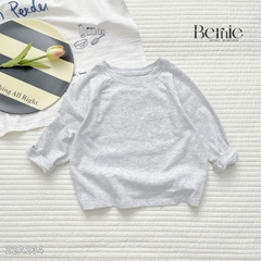 Áo phông trơn dài tay unisex cho bé trai gái BERNIE cotton xược mềm mại nhiều màu 8 đến 25kg 22A234