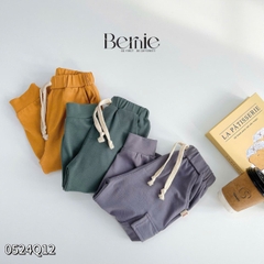 Quần dài túi hộp phối tag cho bé trai phong cách thể thao sành điệu 1 đến 7 tuổi BERNIE 0524Q12