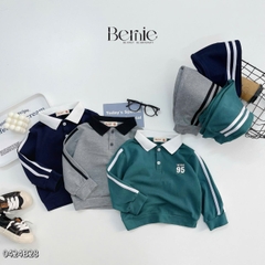 Set bộ thun dài tay raplang cotton da cá họa tiết in chữ thể thao cho bé trai 1 đến 7 tuổi BERNIE 0424B27