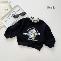 Áo sweater tay dài họa tiết in hình thỏ và vịt dễ thương cho bé trai bé gái 1đến 7tuổi BERNIE0724A21