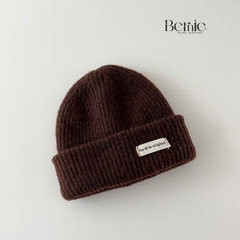 Mũ len tag chữ giữ ấm cho bé trai bé gái unisex phong cách hàn quốc 1 đến 5 tuổi BERNIE kids