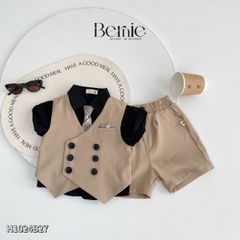 Set vest gile công tử hàn quốc cho bé trai thôi nôi sinh nhật đi tiệc 1 đến 7 tuổi BERNIE H1024B27