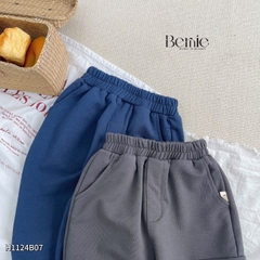 Set dài bé trai thể thao tay dài phối màu chất da cá họa tiết thêu gấu size 1 đến 7 tuổi BERNIE H1124B07