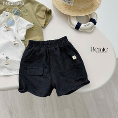 Set đồ thun tay ngắn basic cho bé trai mùa hè in cây dừa size 1 đến 7 tuổi BERNIE H1024B23