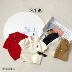 Set bộ cộc tay thun cotton họa tiết hình in lạ mắt phong cách hàn quốc cho bé trai 1 đến 7 tuổi BERNIE H1024B31