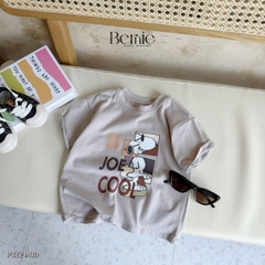 Áo phông tay ngắn unisex cho bé trai bé gái thun cotton họa tiết hoạt hình size 9 tới 28kg BERNIE P1224A30