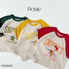 o thun tay ngắn raplang unisex cho bé trai bé gái họa tiết cún Snoopy nhiều màu size 9 tới 28kg BERNIE P0125A20