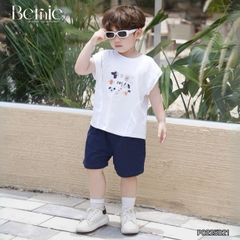 Set bộ tanktop cho bé trai áo thun tanktop họa tiết hình in cute kèm quần short jean 9kg đến 28kg BERNIE P0225B21