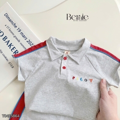 Set bộ polo cho bé trai áo thun tay ngắn họa tiết câụ bé kèm quần short size 1 đến 7 tuổi BERNIE T0425B64