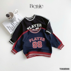 Set bộ dài thể thao chất thun cotton họa tiết hình in Player 88 kèm quần dài cho bé trai size 1 đến 7 tuổi BERNIE T0325B33